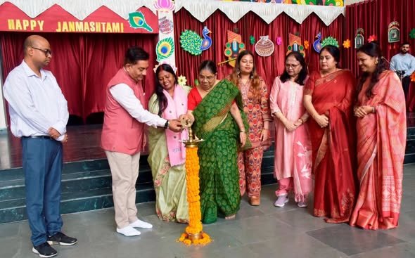 Attended Shri Krishna Janmashtami Celebration at Sharda Global School, Ranchi